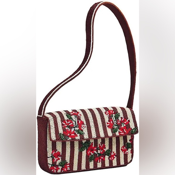 Anthropologie Handbags - Anthropologie Fiona Beaded Floral Clutch BNWT